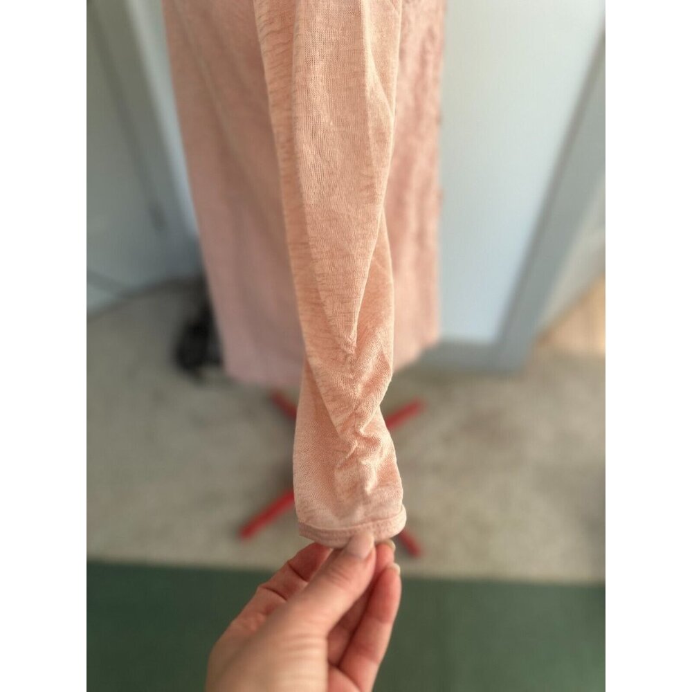 August silk Open Front Pink Salt Cardigan Lace Back Sz M New - Picture 6 of 9